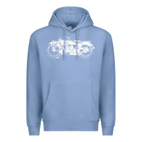 Colony Blue indian scout motorcycle Premium Hoodie - linhVisuals
