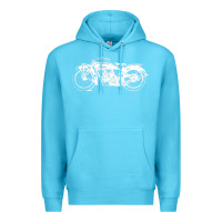 Ocean Blue indian scout motorcycle Premium Hoodie - linhVisuals