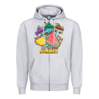 Sweet Summer Watermelon Pineapple Fruits Zipper Hoodie | Teevron