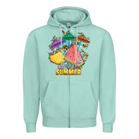 Seafoam sweet summer watermelon pineapple fruits Zipper Hoodie - RanaPortraitStore