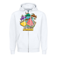 White sweet summer watermelon pineapple fruits Zipper Hoodie - RanaPortraitStore