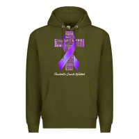 Army Green pancreatic cancer t shirtfaith hope love pancreatic cancer warrior t s Premium Hoodie - linhVisuals