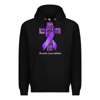 Black pancreatic cancer t shirtfaith hope love pancreatic cancer warrior t s Premium Hoodie - linhVisuals