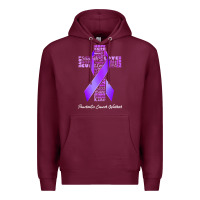 Burgundy pancreatic cancer t shirtfaith hope love pancreatic cancer warrior t s Premium Hoodie - linhVisuals