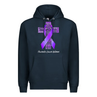Navy pancreatic cancer t shirtfaith hope love pancreatic cancer warrior t s Premium Hoodie - linhVisuals