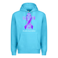 Ocean Blue pancreatic cancer t shirtfaith hope love pancreatic cancer warrior t s Premium Hoodie - linhVisuals