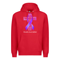 Red pancreatic cancer t shirtfaith hope love pancreatic cancer warrior t s Premium Hoodie - linhVisuals