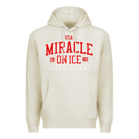 Oatmeal Heather miracle on ice Premium Hoodie - linhVisuals