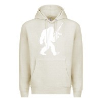 Oatmeal Heather bigfoot with rifle sasquatch 2nd amendment gun t shirt Premium Hoodie - linhVisuals