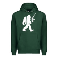 Sports Green bigfoot with rifle sasquatch 2nd amendment gun t shirt Premium Hoodie - linhVisuals