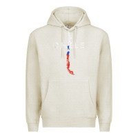 Oatmeal Heather chilean map and flag   distressed chile souvenir t shirt Premium Hoodie - linhVisuals