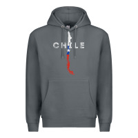 Rock chilean map and flag   distressed chile souvenir t shirt Premium Hoodie - linhVisuals