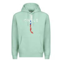 Seafoam chilean map and flag   distressed chile souvenir t shirt Premium Hoodie - linhVisuals