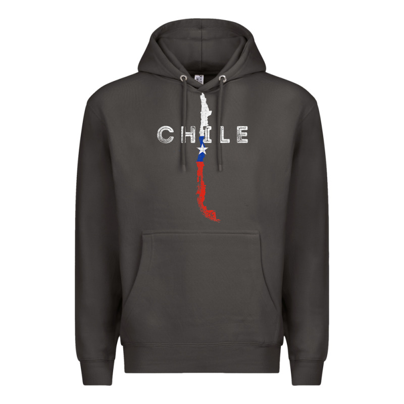 Chilean Map And Flag   Distressed Chile Souvenir T Shirt Premium Hoodie by linhVisuals | Teevron