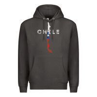 Smoke chilean map and flag   distressed chile souvenir t shirt Premium Hoodie - linhVisuals