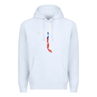 White chilean map and flag   distressed chile souvenir t shirt Premium Hoodie - linhVisuals