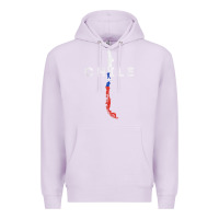 Lilac chilean map and flag   distressed chile souvenir t shirt Premium Hoodie - linhVisuals