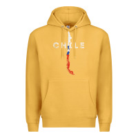 Mustard chilean map and flag   distressed chile souvenir t shirt Premium Hoodie - linhVisuals