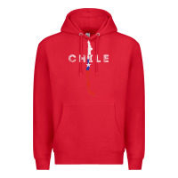 Chilean Map And Flag   Distressed Chile Souvenir T Shirt Premium Hoodie | Teevron