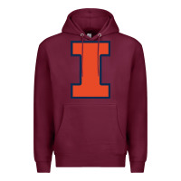 Burgundy illinois Premium Hoodie - linhVisuals