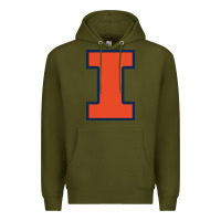 Army Green illinois Premium Hoodie - linhVisuals