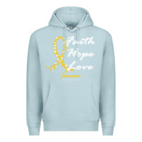 Blue Mist sarcoma awareness t  shirt sarcoma awareness faith hope love   in this Premium Hoodie - linhVisuals