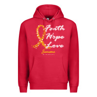 Cardinal sarcoma awareness t  shirt sarcoma awareness faith hope love   in this Premium Hoodie - linhVisuals