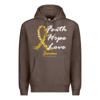 Coffee sarcoma awareness t  shirt sarcoma awareness faith hope love   in this Premium Hoodie - linhVisuals