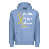 Colony Blue sarcoma awareness t  shirt sarcoma awareness faith hope love   in this Premium Hoodie - linhVisuals