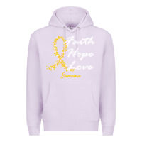 Lilac sarcoma awareness t  shirt sarcoma awareness faith hope love   in this Premium Hoodie - linhVisuals