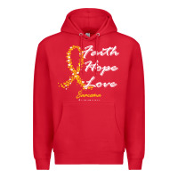 Red sarcoma awareness t  shirt sarcoma awareness faith hope love   in this Premium Hoodie - linhVisuals