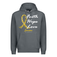 Rock sarcoma awareness t  shirt sarcoma awareness faith hope love   in this Premium Hoodie - linhVisuals