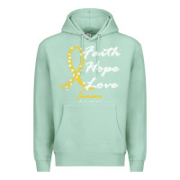 Seafoam sarcoma awareness t  shirt sarcoma awareness faith hope love   in this Premium Hoodie - linhVisuals