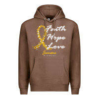 Chestnut sarcoma awareness t  shirt sarcoma awareness faith hope love   in this Premium Hoodie - linhVisuals