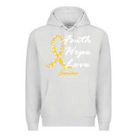 Dove Grey sarcoma awareness t  shirt sarcoma awareness faith hope love   in this Premium Hoodie - linhVisuals