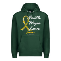 Sports Green sarcoma awareness t  shirt sarcoma awareness faith hope love   in this Premium Hoodie - linhVisuals