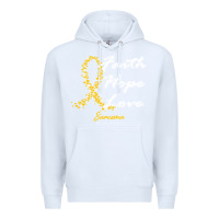 White sarcoma awareness t  shirt sarcoma awareness faith hope love   in this Premium Hoodie - linhVisuals