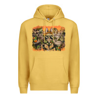 Antique Gold camouflage bunny background Premium Hoodie - BarkalooDesign