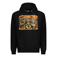 Black camouflage bunny background Premium Hoodie - BarkalooDesign