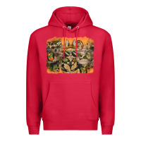 Cardinal camouflage bunny background Premium Hoodie - BarkalooDesign
