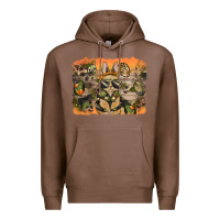 Chestnut camouflage bunny background Premium Hoodie - BarkalooDesign