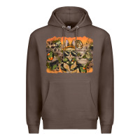 Coffee camouflage bunny background Premium Hoodie - BarkalooDesign