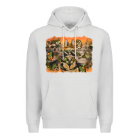 Dove Grey camouflage bunny background Premium Hoodie - BarkalooDesign