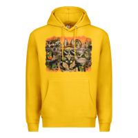 Lemon camouflage bunny background Premium Hoodie - BarkalooDesign