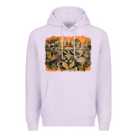 Lilac camouflage bunny background Premium Hoodie - BarkalooDesign