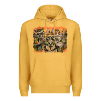 Mustard camouflage bunny background Premium Hoodie - BarkalooDesign