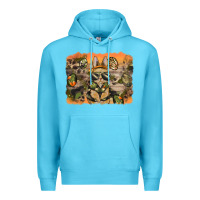 Ocean Blue camouflage bunny background Premium Hoodie - BarkalooDesign