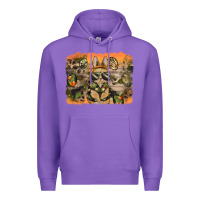 Purple camouflage bunny background Premium Hoodie - BarkalooDesign