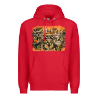 Red camouflage bunny background Premium Hoodie - BarkalooDesign