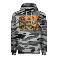 Slate Camo camouflage bunny background Premium Hoodie - BarkalooDesign